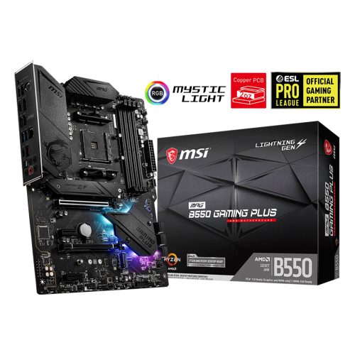 Tarjeta Madre MSI MPG B550 GAMING PLUS/ AM4, AMD RYZEN 3000 SERIES, ATX/ NAVIDAD