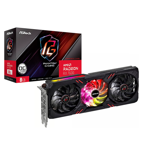 Tarjeta de Video ASRock RX7600 Phantom Gaming 8GB OC, AMD Radeon, 1xHDMI, 3xDisplayPort, PCI Express 4.0, RX7600 PG 8GO