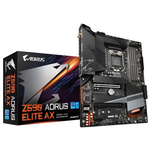 Tarjeta Madre Gigabyte Z590 AORUS ELITE AX Socket LGA1200 Intel Z590 ATX, DDR4