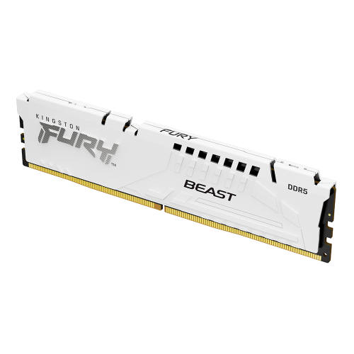 Memoria RAM Kingston FURY Beast DDR5, 6000MHz, 32GB, On-Die ECC, CL40, XMP, Blanco, KF560C40BW-32 /MAX. 1 X CLIENTE