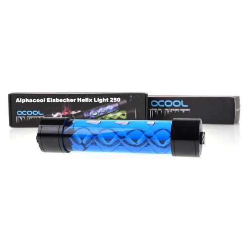 Reserva Alphacool Helix Light 250mm Negro Azul, Rosca de Conexión: 4x G1, 4 ", Capacidad de 200ml, 4250197153171