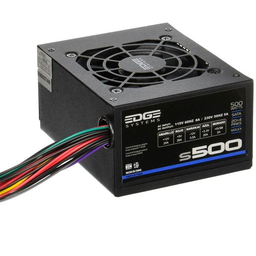 SOLO PARA GABINETES SLIM Fuente de Poder Slim 500W Acteck Edge S-500, ES-05002