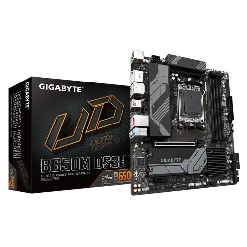 Tarjeta Madre Gigabyte B650M DS3H, AMD, AM5/ B650, Micro ATX, DDR5, PCIe 4.0 M.2, PCIe 4.0, USB 3.2 Gen2X2 Type-C, 2.5GbE LAN, B650M DS3H AM5 /