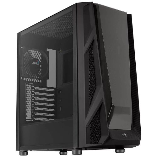 Gabinete Gamer Aerocool NightHawk Black, ATX, USB 3.0, Cristal Templado, NIGHTHAWK-G-BK-V1, 1 ventilador 120mm