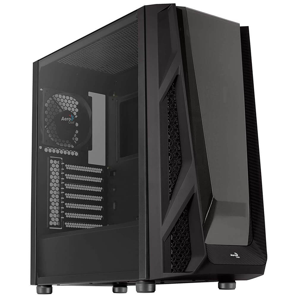 Gabinete Gamer Aerocool NightHawk Black, ATX, USB 3.0, Cristal Templado, NIGHTHAWK-G-BK-V1, 1 ventilador 120mm