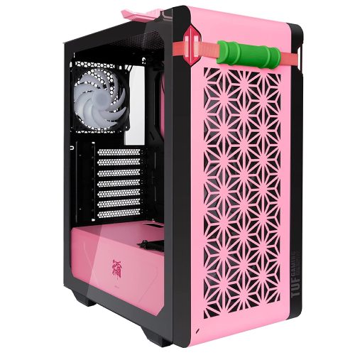 Gabinete Gamer Asus TUF Gaming GT301 NEZUKO EDITION, Cristal Templado, USB 3.2, E-ATX, Demon Slayer, GT301 TUF GAMING CASE/PINK/HANDLE
