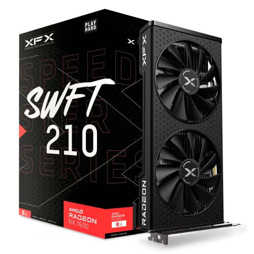 Tarjeta de Video XFX RX 7600 SWFT 210 Speedster SWFT 210, AMD Radeon, 8GB 128-bit GDDR6, PCI Express 4.0, RX-76PSWFTFY