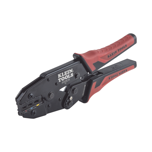KLEIN TOOLS 3005-CR Pinza Ponchadora para Terminales con Aislamiento en Cable de Cobre Sólido y Trenzado de 10-22 AWG.