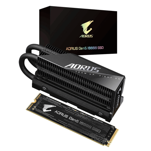 Unidad de Estado Sólido AORUS Gen5 10000 NVMe, 2TB, PCI Express 5.0, M.2, AG510K2TB /MAX. 1 X CLIENTE