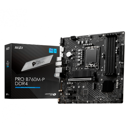 Tarjeta Madre MSI Micro-ATX PRO B760M-P DDR4, Socket LGA1700, Intel B760, HDMI, Up To 128GB DDR4, PRO B760M-P DDR4