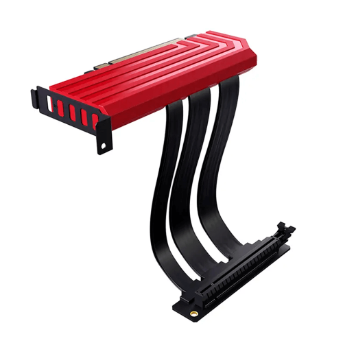 Cable Riser de Lujo HYTE PCIE40 4.0, Color Rojo, ACC-HYTE-PCIE40-R/ NAVIDAD