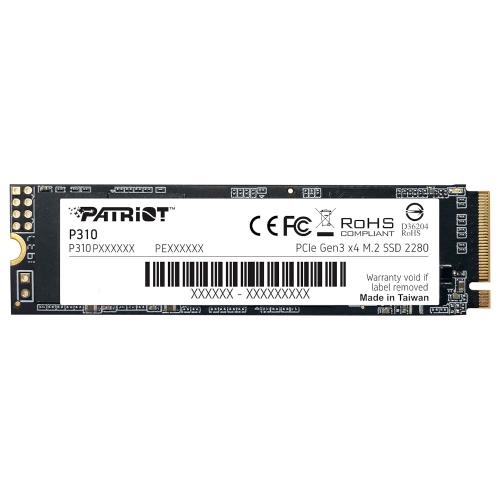 Unidad de Estado Sólido SSD Patriot P310 NVMe, 960GB, PCI Express 3.0, M.2, P310P960GM28 /MAX. 1 X CLIENTE