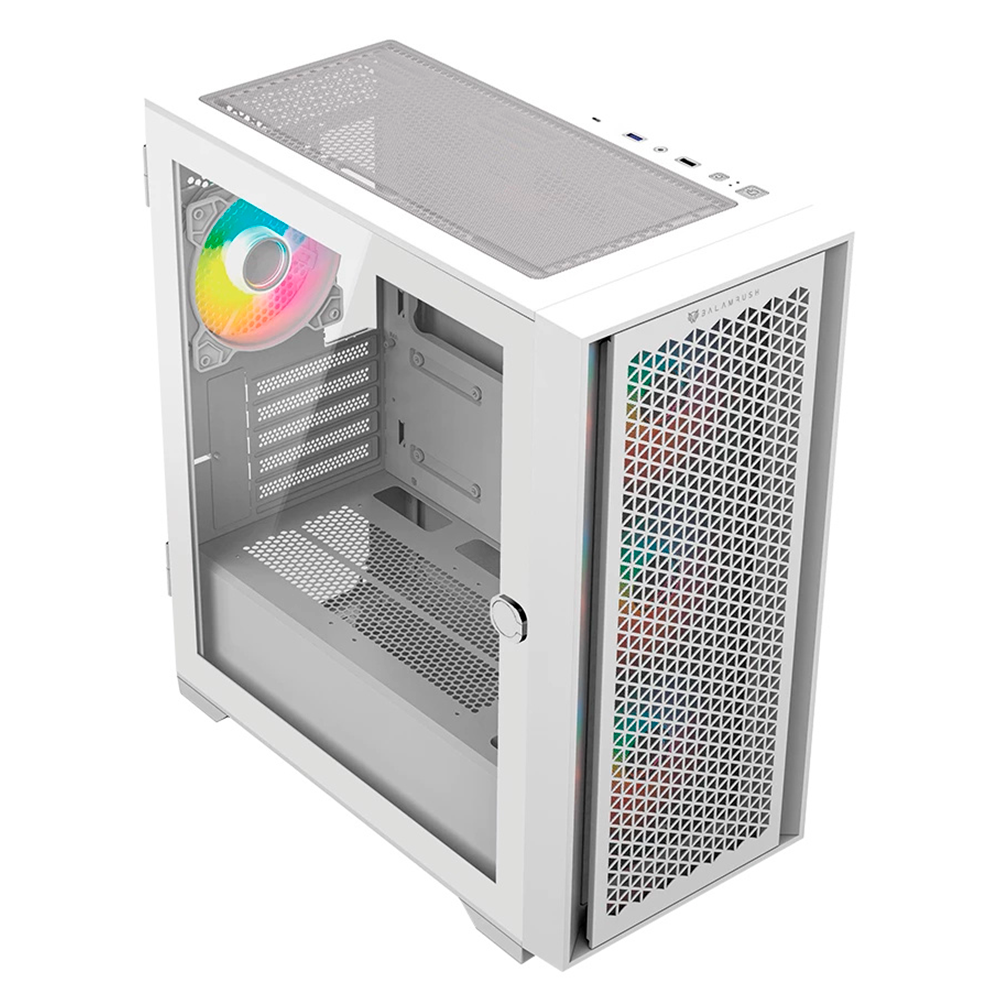 Gabinete Balam Rush Carbono Twin Mate 6000, Midi-Tower, Micro-ATX/Mini-ITX, USB 3.0/2.0, Sin Fuente, 4 Ventiladores RGB Instalados, Blanco, BR-938822 - Image 4