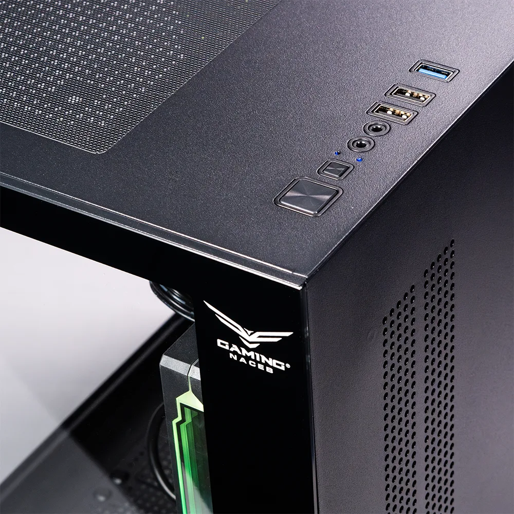 Gabinete Naceb Starfall, Cristal Templado, Mini-Tower, Micro-ATX/Mini-ITX, Negro, 3 Ventiladores Preinstalados, Led ARGB, USB 3.0, Black, NA-0636N - Image 6
