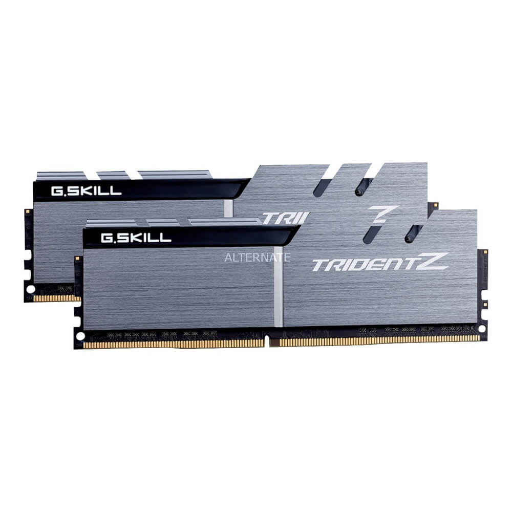 Memoria RAM 32GB DDR4 GSkill Trident Z 3200Mhz Gris-Negro, Kit 2x16GB - F4-3200C16D-32GTZSK /MAX. 1 X CLIENTE