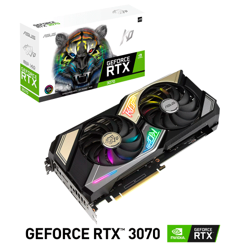 Tarjeta de Video Nvidia GeForce RTX 3070 8GB, Asus KO GAMING V2 LHR, KO-RTX3070-8G-V2-GAMING, 3 AÑOS DE GARANTIA NACIONAL