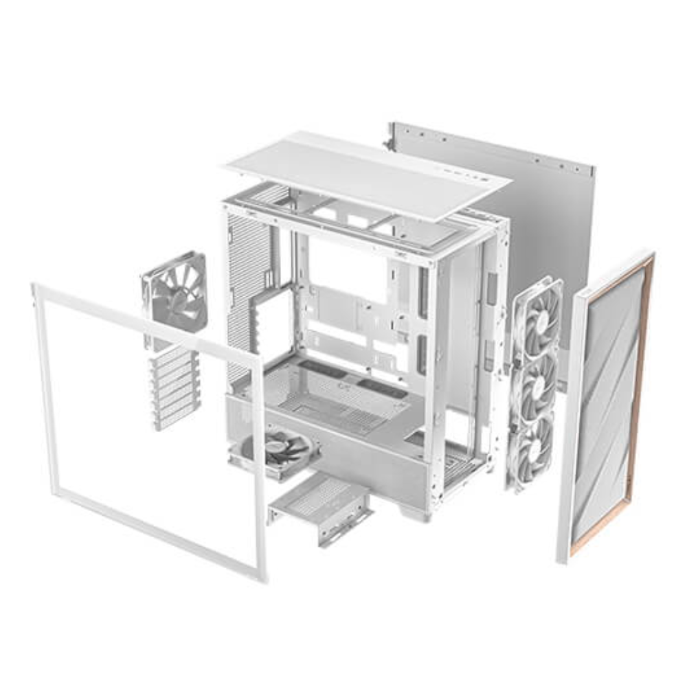 Gabinete Antec FLUX, Midi-Tower, ATX/E-ATX/ITX/Micro-ATX, 5 Ventiladores Incluidos, USB 2.0/3.0, Sin Fuente, White, FLUX WHITE/ NAVIDAD - Image 8