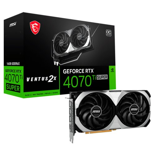 Tarjeta de Video MSI Nvidia Geforce RTX 4070 Ti Super 16GB Ventus 2X OC, 16GB GDDR6X, 256-bit, 912-V513-865