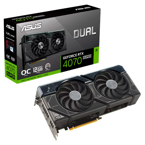 Tarjeta Video ASUS DUAL Geforce RTX 4070 SUPER DUAL OC, 12GB GDDR6X, DUAL-RTX4070S-O12G