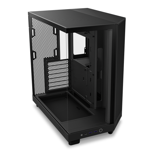 Gabinete NZXT H6 FLOW BLACK, Cristal Templado, Mini-ITX, Micro-ATX, ATX, USB 3.2, USB 3.2 Gen.2 Tipo C, Sin Fuente, Negro, 3 Ventiladores sin RGB, CC-H61FB-01/
