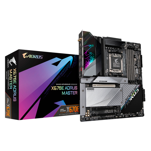 Tarjeta Madre AORUS E-ATX X670E AORUS MASTER, Socket AM5, AMD X670, HDMI, Up to 128GB DDR5 para AMD, X670E AORUS MASTER
