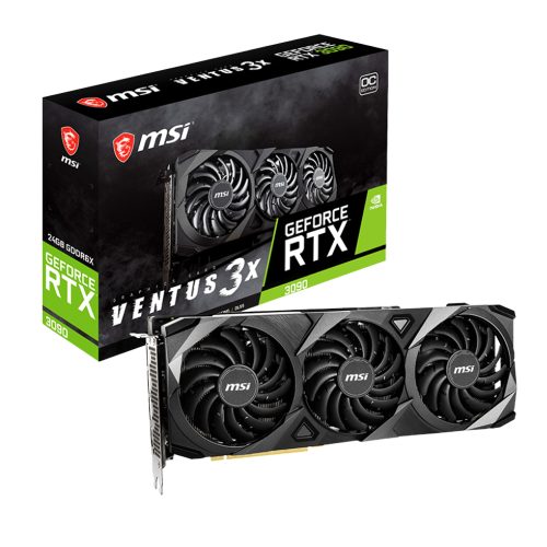 Tarjeta de Video Nvidia GeForce RTX 3090 24GB, MSI Ventus 3X OC 912-V388-064, VENTUS-3X-24G-OC 3 AÑOS DE GARANTIA NACIONAL