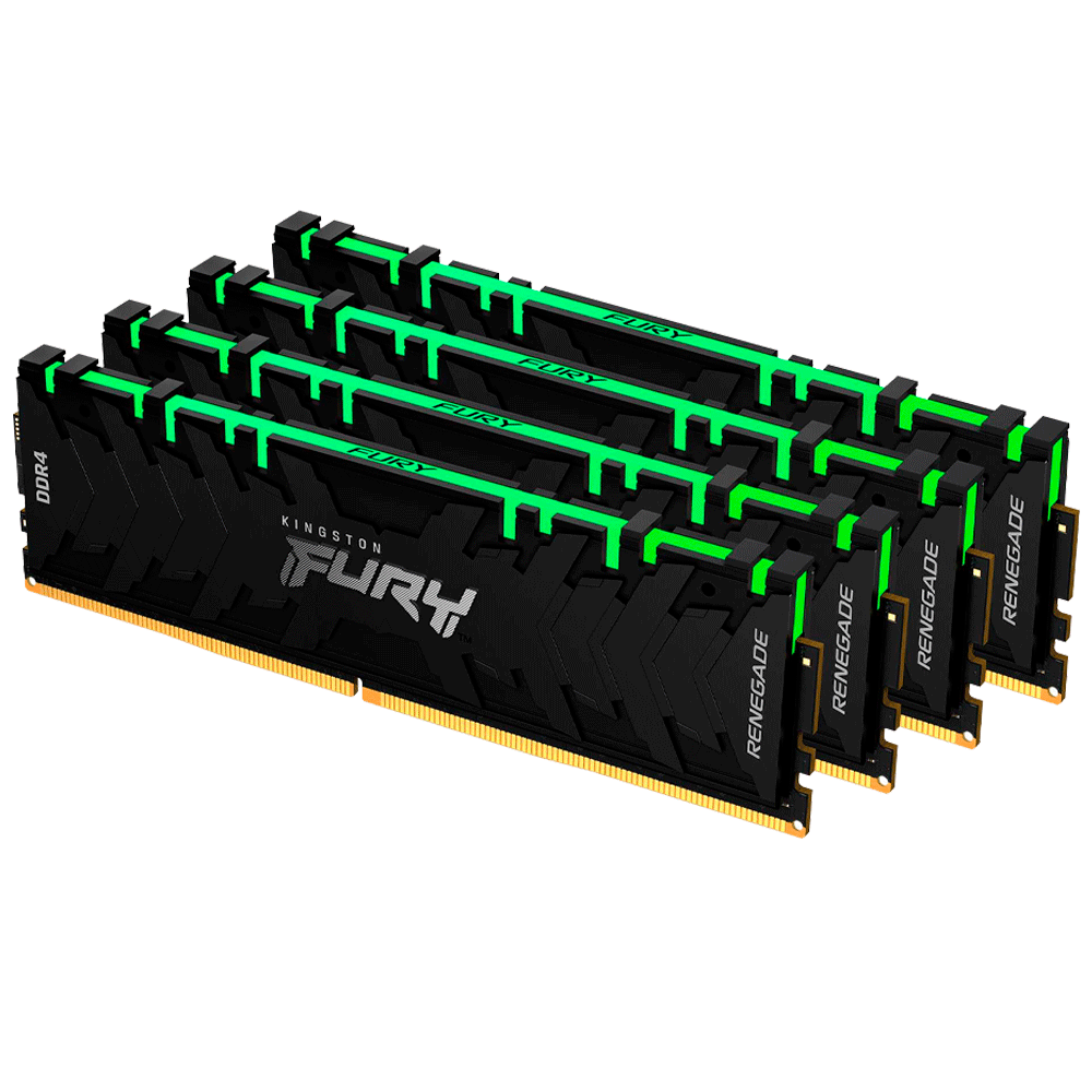 Memoria RAM DDR4 128GB 3000MHz Kingston Renegade RGB Kit 4x32GB Negro, KF430C16RBAK4/128 /MAX. 1 X CLIENTE - Image 2