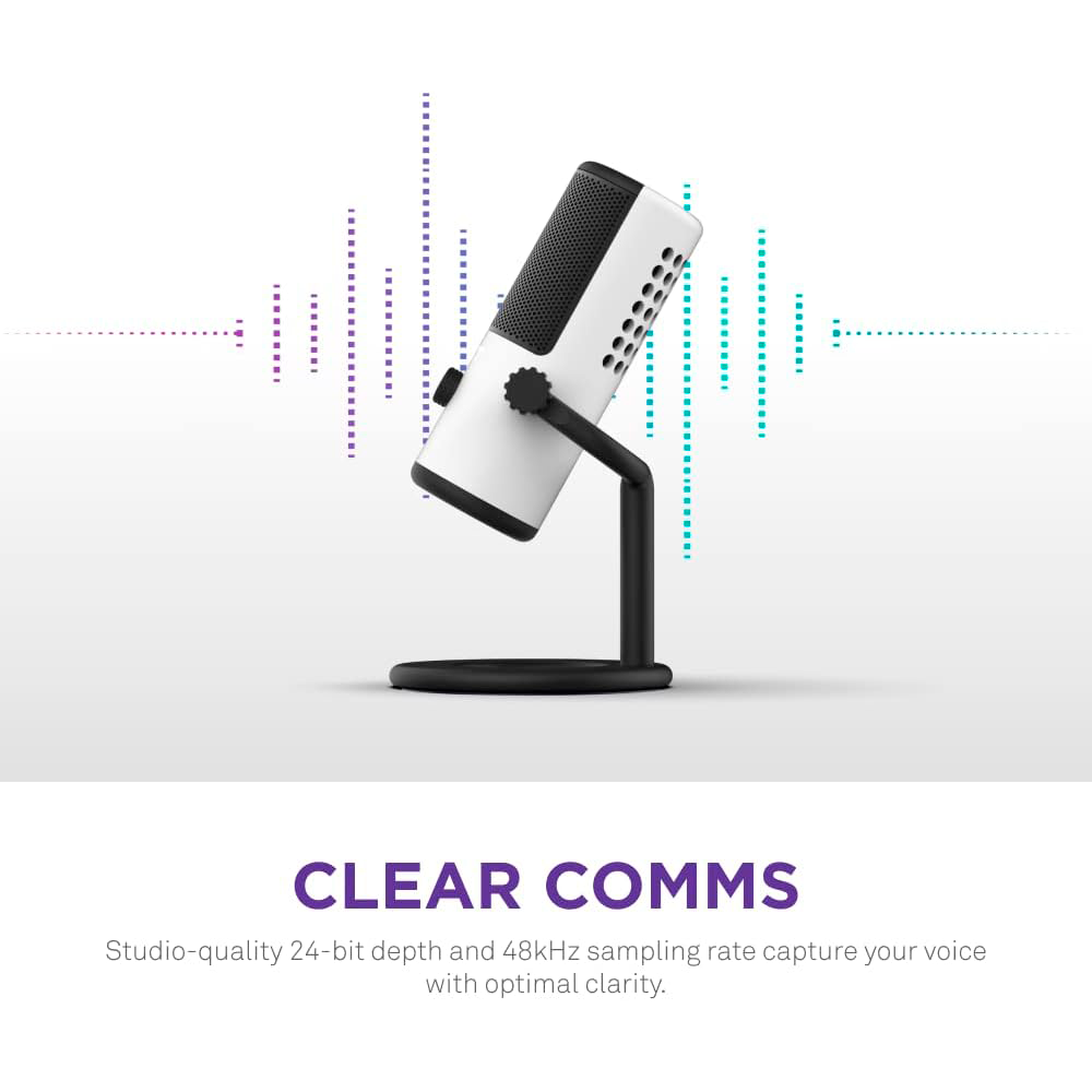 Micrófono NZXT Capsule Mini, USB Microphone, High Resolution, Cardioid Polar Pattern, Ideal para Streaming, Pop Filter, Adjustable Stand, Blanco, AP-WMMIC-W1 - Image 3