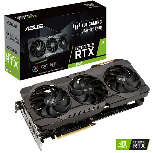 Tarjeta de Video Nvidia GeForce RTX 3070 8GB, Asus TUF GAMING OC, TUF-RTX3070-O8G-GAMING, 3 AÑOS DE GARANTIA NACIONAL