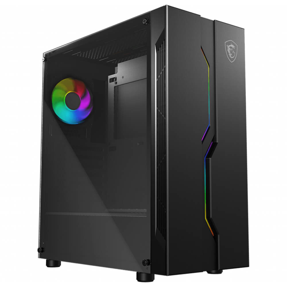 Gabinete MSI MAG Vampiric 010 RGB, Cristal Templado, RGB MSI Mystic Light, Black /USB 3.0, ATX