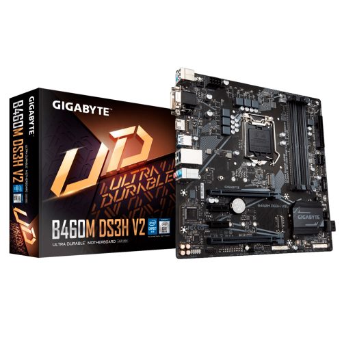Tarjeta Madre Gigabyte B460M DS3H V2, Socket LGA1200, B460, Micro-ATX, DDR4, Intel Core 10th Generación
