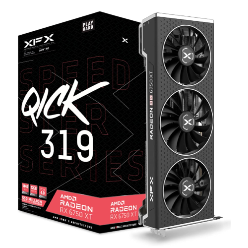 Tarjeta de Video XFX Speedster QICK319 Radeon RX 6750XT, 12 GB GDDR6, HDMI 3xDP, AMD RDNA 2, RX-675XYJFDP/