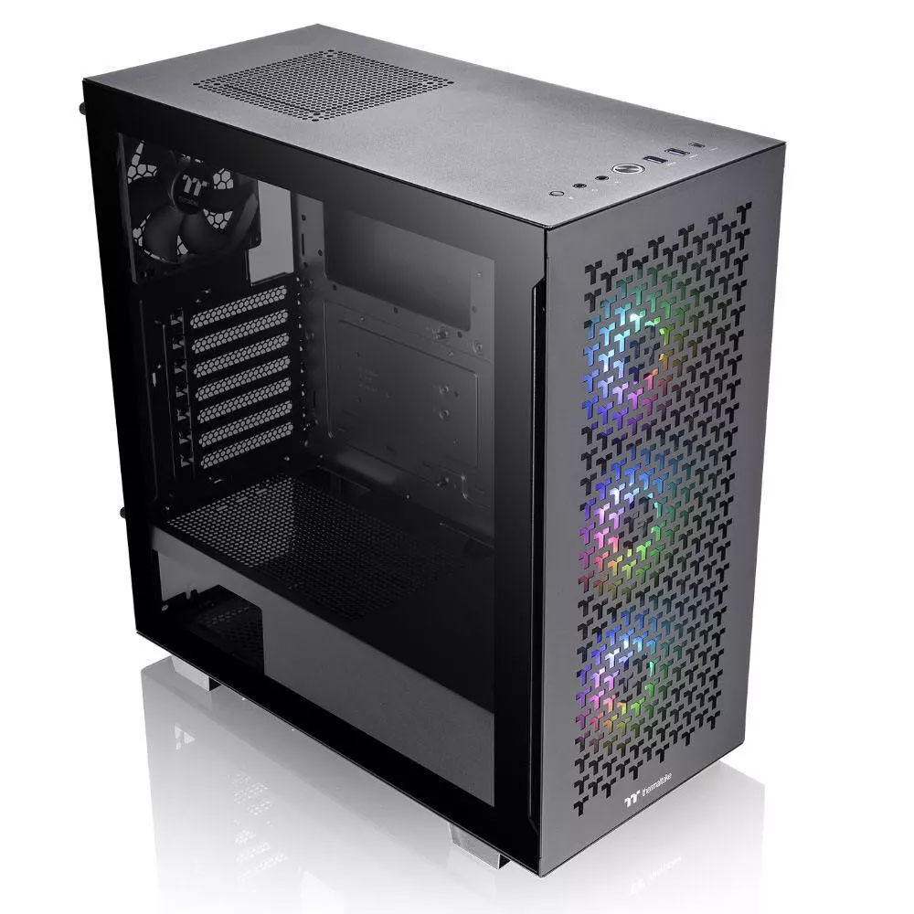 Gabinete Thermaltake V350 TG BLACK RGB, Negro, ATX CA-1S3-00M1WN-03 /