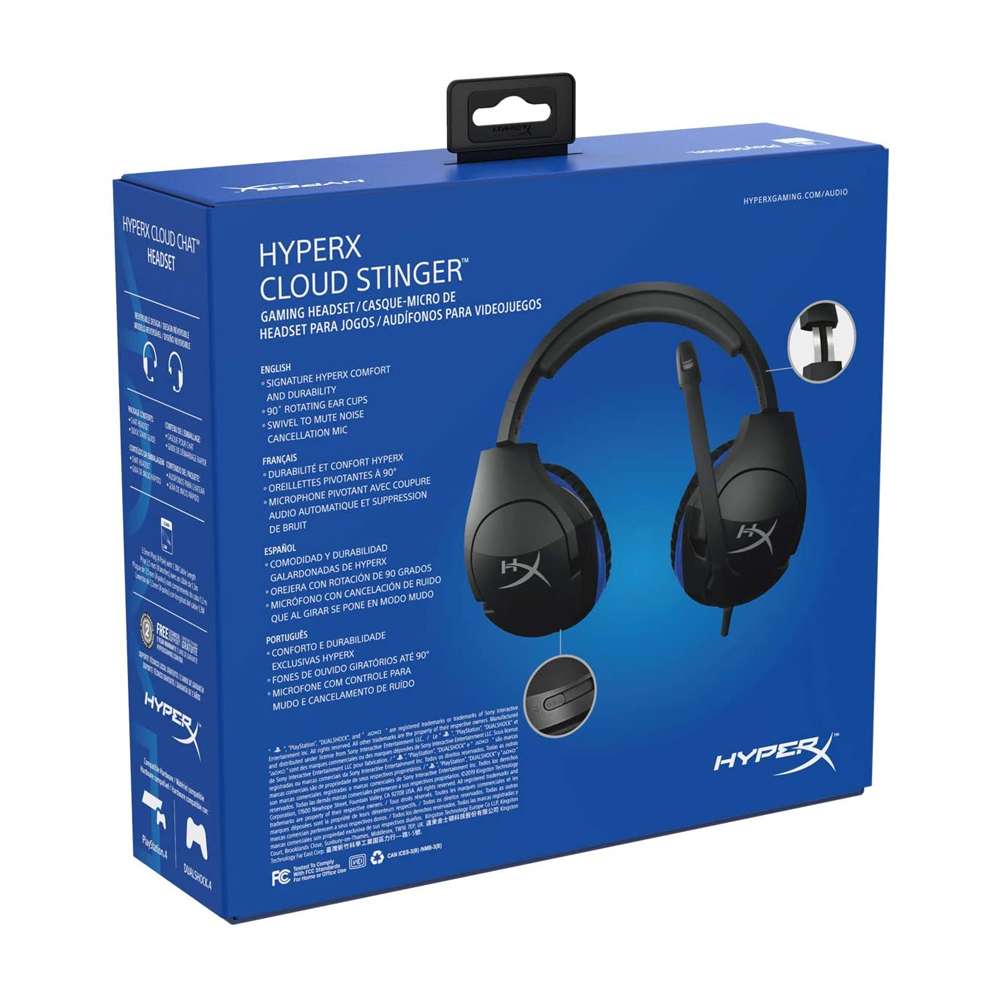 Diadema HyperX Cloud Stinger PS4 Edition con Microfono Alambrica Estereo Negra-Azul 2x3.5mm, HX-HSCSS-BK/AM / - Image 6