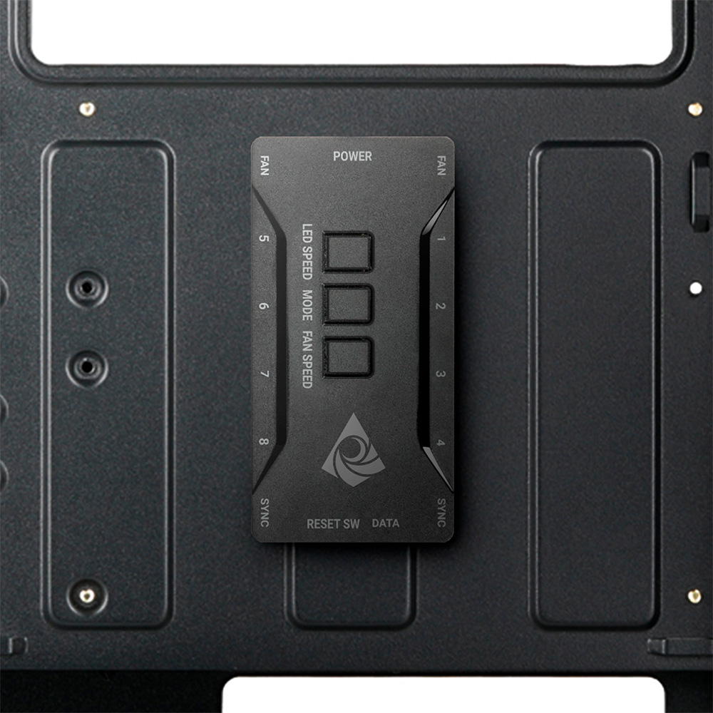 Gabinete Munfrost LUFT Negro, Cristal templado, ARGB Sync, Control de ventiladores, ATX - Micro ATX - Mini ITX, 4 Ventiladores ARGB incluidos/ - Image 3