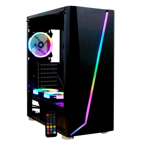 Gabinete Yeyian Armageddon 2200 RGB, ATX, Cristal Templado, Sin Fuente - Incluye 3 Ventiladores RGB 120mm Frontal