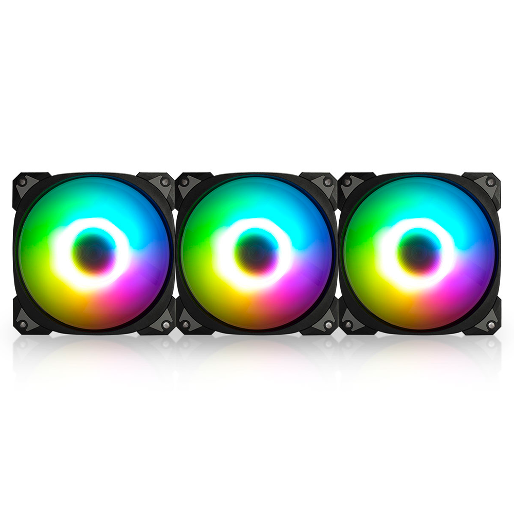 Kit 3 Ventiladores IN WIN Neptune Pure AN120P, Ventilador RGB, 3x120mm PWM, Negro, AN120P - Image 2