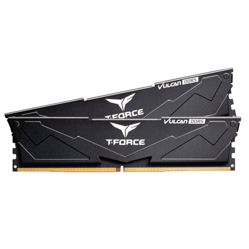Kit Memoria RAM Team Group T-Force Vulcan DDR5, 6000MHz, 32GB (2x16GB), CL38, XMP, Negro, FLBD532G6000HC38ADC01 PROMOTG /MAX. 1 X CLIENTE