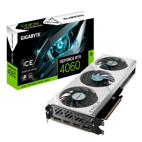 Tarjeta de Video Gigabyte NVIDIA GeForce RTX 4060 EAGLE OC ICE 8G, 8GB 128-bit GDDR6, PCI Express 4.0, GV-N4060EAGLEOC ICE-8GD