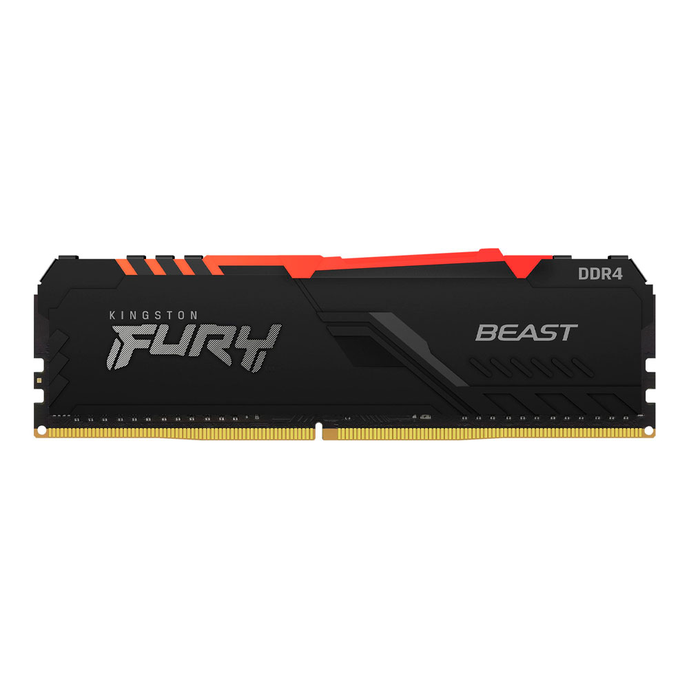 Memoria RAM DDR4 16GB 3000MHz Kingston Fury Beast RGB 1 Modulo Negro KF430C15BB1A/16 /MAX. 1 X CLIENTE