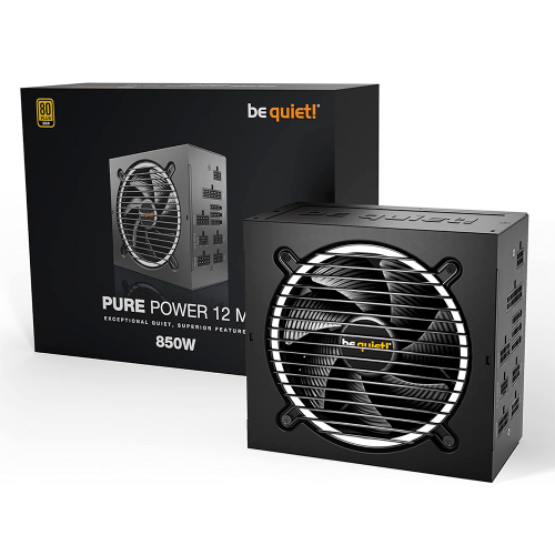 Fuente de Poder be quiet! Pure Power 12 M, Modular, 850W 80+ Gold, ATX 3.1, Cable 12VHPWR Incluido, BN522