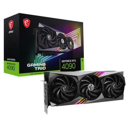 Tarjeta de Video Nvidia GeForce RTX 4090, MSI GAMING TRIO, 24GB, GDDR6X 912-V510-014, 2 AÑOS DE GARANTIA NACIONAL