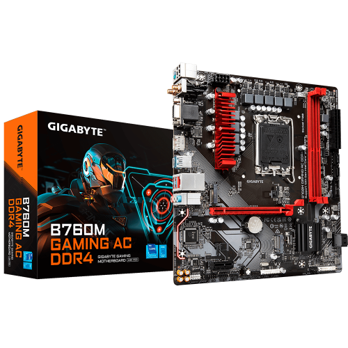 Tarjeta Madre Gigabyte B760M Gaming AC DDR4, Socket LGA 1700, ATX DDR4, B760M GAMING AC DDR4