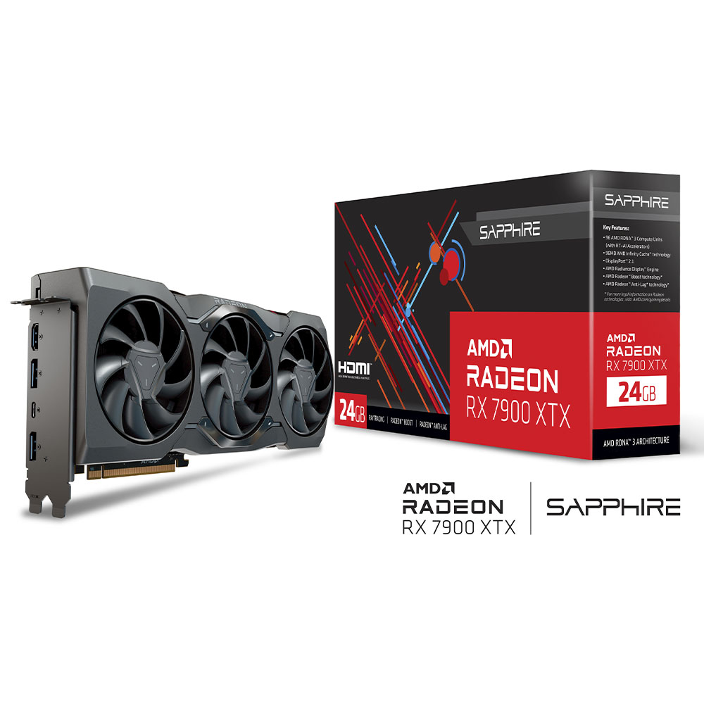 Tarjeta de VIdeo AMD Radeon RX 7900 XTX GAMING, 24GB GDDR6, AMD, 21322-01-20G