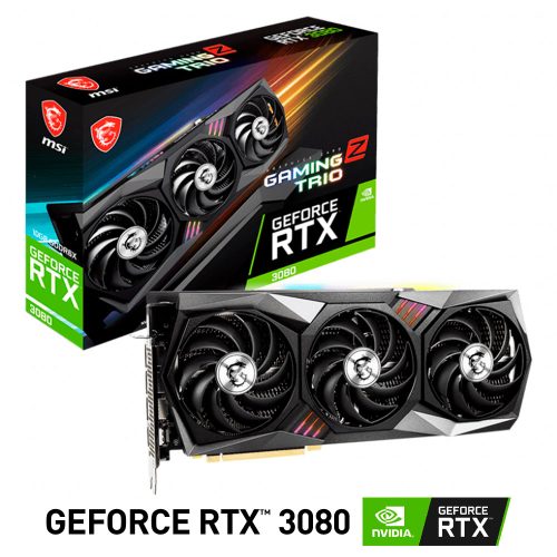 Tarjeta de Video Nvidia GeForce RTX 3080, MSI Gaming Z Trio LHR, 912-V389-203, 3 AÑOS DE GARANTIA NACIONAL