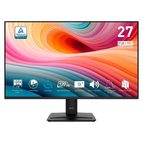 Monitor MSI PRO MP275 E2, 27”, FHD, 1920x1080, IPS, 120Hz, Sincronización Libre, HDMI, DisplayPort, Montaje VESA, PRO MP275 E2
