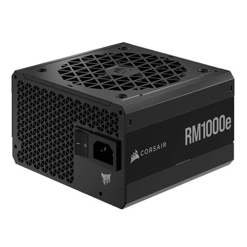 Fuente de poder Corsair RM1000e, 1000W 80+ Gold, ATX, Totalmente Modular, (Conectores dobles EPS12V, Bajo Ruido, CP-9020250-NA
