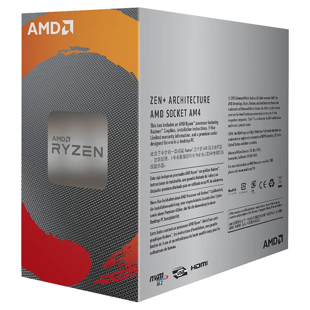 PROCESADOR AMD RYZEN 3 3200G APU 3.6GHZ, 4GHZ, 4CORE, AM4, Con disipador Wraith Stealth, Radeon VEGA 8 Integrada, YD3200C5FHBOX / - Image 3