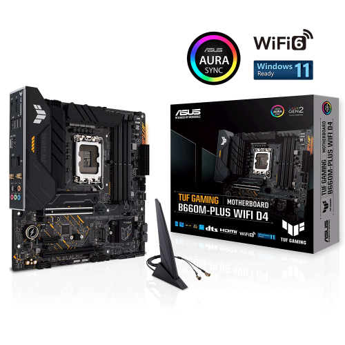 Tarjeta Madre ASUS TUF GAMING B660M-PLUS WIFI D4, Socket LGA1700 Intel B660 Micro-ATX, DDR4, Intel Core 12th Generación
