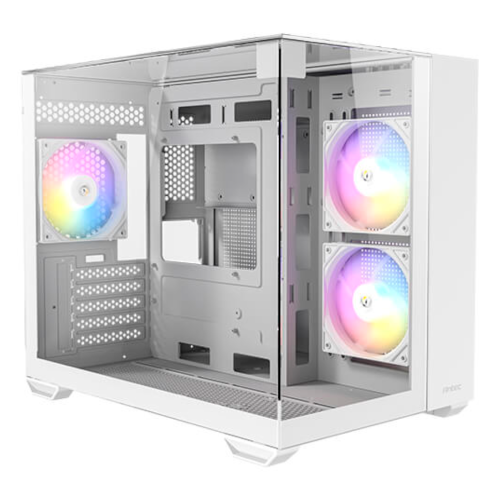 Gabinete Antec CX600M TRIO ARGB, Mini-Tower, ITX/Micro-ATX, USB 2.0/3.0, Sin Fuente, 3 Ventiladores Instalados, White, CX600M TRIO ARGB WHITE